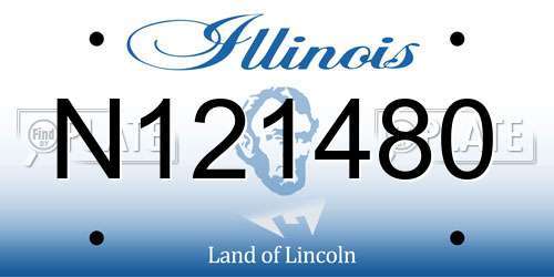 N121480 Illinois License Plate