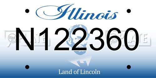 N122360 Illinois License Plate