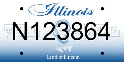 N123864 Illinois License Plate