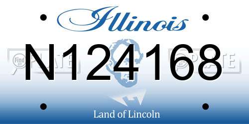 N124168 Illinois License Plate