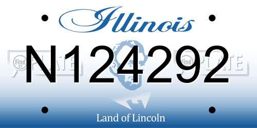 N124292 Illinois License Plate