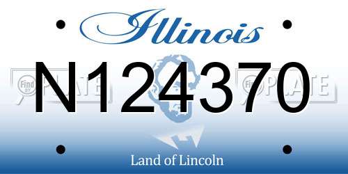 N124370 Illinois License Plate