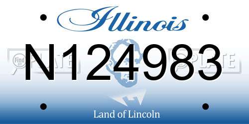 N124983 Illinois License Plate