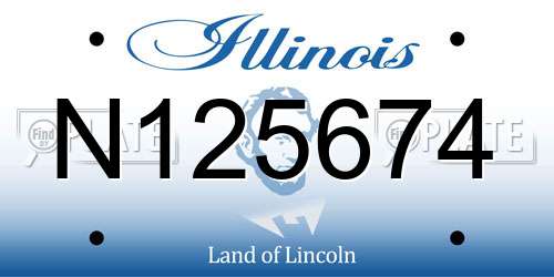 N125674 Illinois License Plate