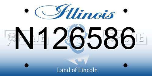 N126586 Illinois License Plate