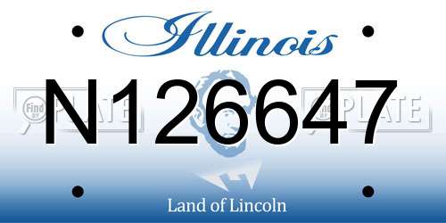 N126647 Illinois License Plate