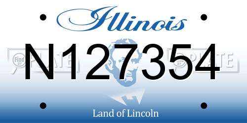 N127354 Illinois License Plate