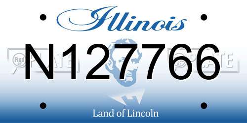 N127766 Illinois License Plate