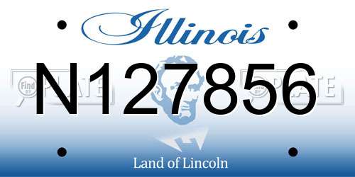 N127856 Illinois License Plate