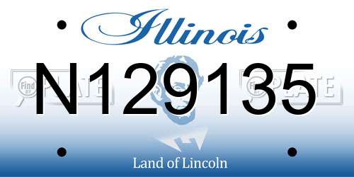 N129135 Illinois License Plate