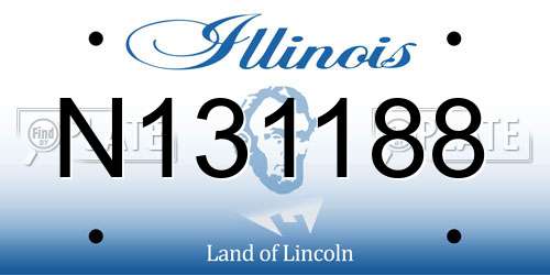 N131188 Illinois License Plate