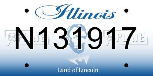N131917 Illinois License Plate