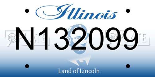 N132099 Illinois License Plate