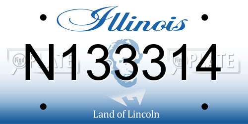 N133314 Illinois License Plate