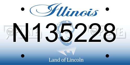 N135228 Illinois License Plate