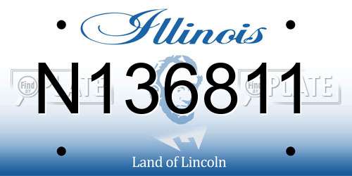 N136811 Illinois License Plate