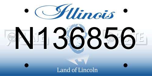 N136856 Illinois License Plate