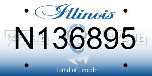N136895 Illinois License Plate