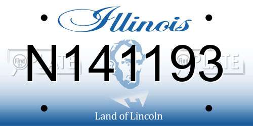 N141193 Illinois License Plate