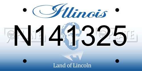 N141325 Illinois License Plate
