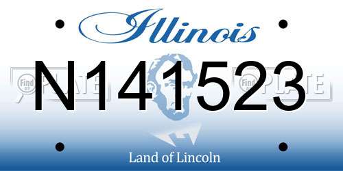 N141523 Illinois License Plate