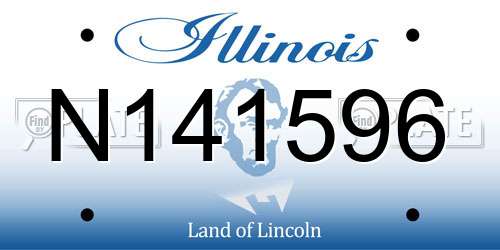 N141596 Illinois License Plate