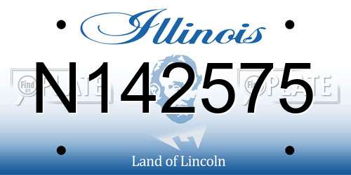 N142575 Illinois License Plate
