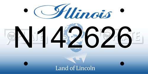 N142626 Illinois License Plate