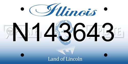 N143643 Illinois License Plate