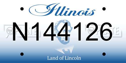 N144126 Illinois License Plate