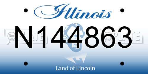 N144863 Illinois License Plate