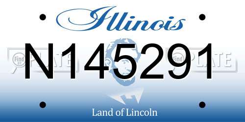 N145291 Illinois License Plate