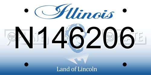 N146206 Illinois License Plate