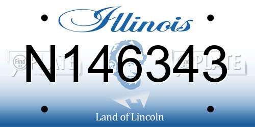 N146343 Illinois License Plate