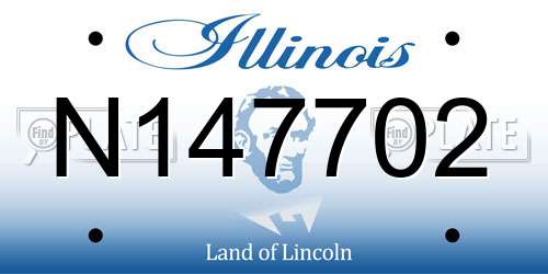 N147702 Illinois License Plate