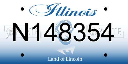 N148354 Illinois License Plate