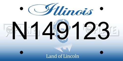 N149123 Illinois License Plate
