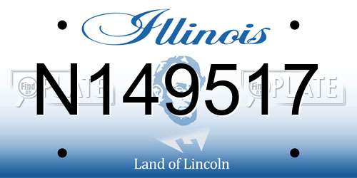 N149517 Illinois License Plate
