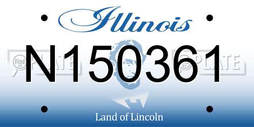 N150361 Illinois License Plate