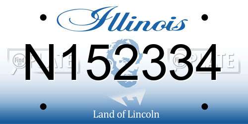 N152334 Illinois License Plate