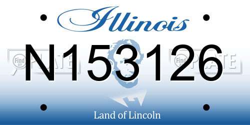 N153126 Illinois License Plate