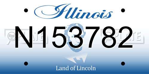 N153782 Illinois License Plate