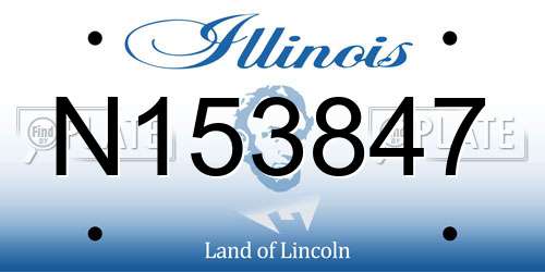 N153847 Illinois License Plate