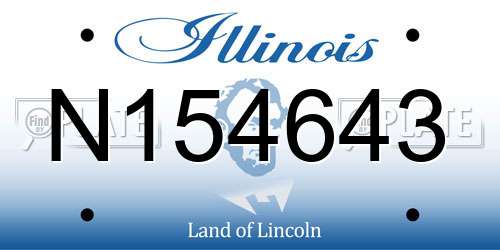 N154643 Illinois License Plate