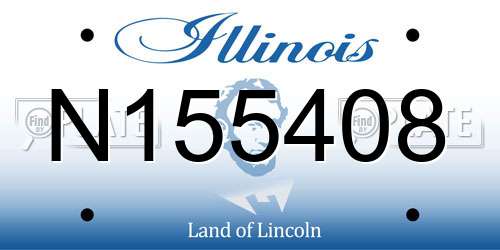 N155408 Illinois License Plate