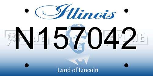 N157042 Illinois License Plate
