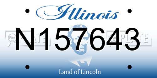 N157643 Illinois License Plate