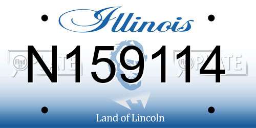 N159114 Illinois License Plate