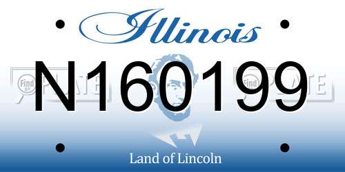 N160199 Illinois License Plate