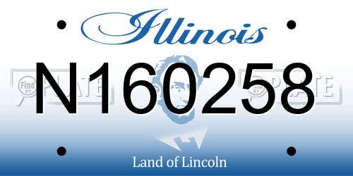 N160258 Illinois License Plate